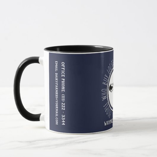 Mug Information promotionnelle faite sur commande (Gauche)