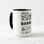 Mug Informations amusantes de gestion bancaire (Devant gauche)
