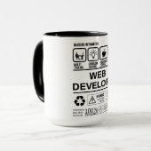 Mug Informations amusantes de gestion de développeurs (Devant gauche)