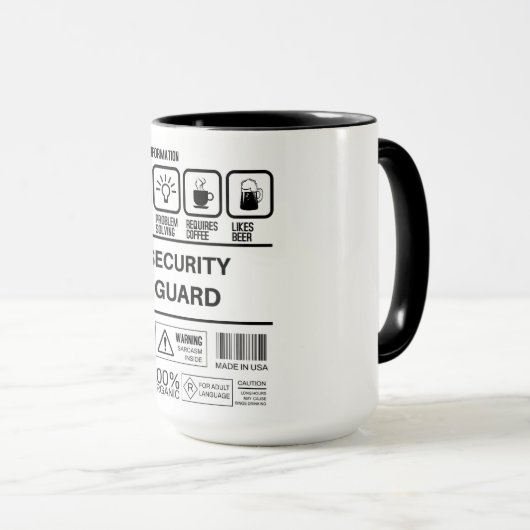 Mug Informations amusantes sur la gestion des gardes d (Devant droit)