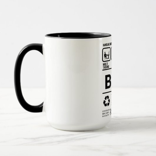 Mug Informations amusantes sur la manipulation des Bos (Gauche)