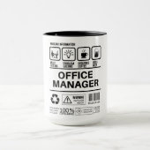 Mug Informations de gestion amusantes pour Office Mana (Centre)