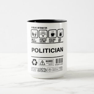 Mug Informations de manipulation politicienne amusante