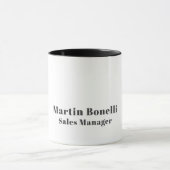 Mug Informations de nom propre classique professionnel (Centre)