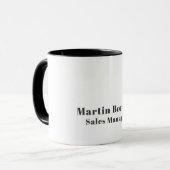Mug Informations de nom propre classique professionnel (Devant gauche)