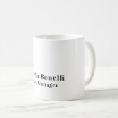 Mug Informations de nom propre classique professionnel (Devant droit)