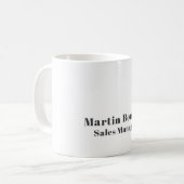 Mug Informations de nom propre classique professionnel (Devant gauche)