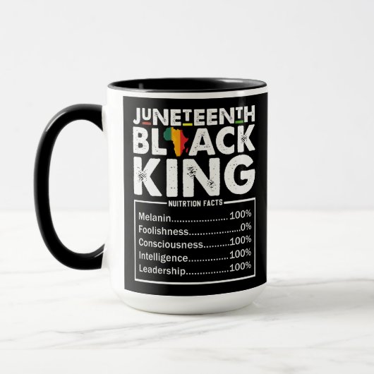 Mug Informations nutritionnelles Juneteenth Black King (Gauche)