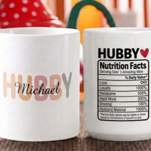 Mug Informations nutritionnelles pour mari personnalis