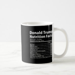Mug Informations nutritionnelles sur Donald Trump État