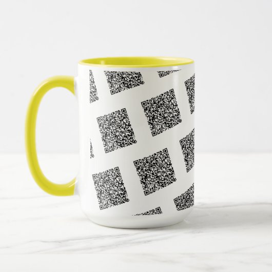 Mug Informations personnalisées d'analyse de code QR V (Gauche)