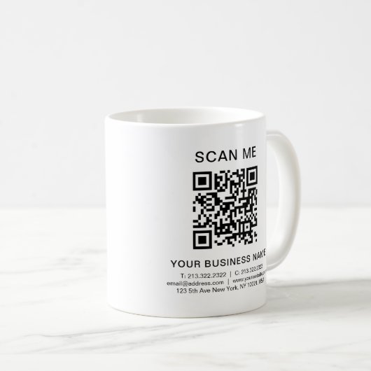 Mug Informations professionnelles QR Code Scan Me Prom (Devant droit)