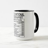 Mug Infos nutritionnelles sur les ergothérapeutes (Devant droit)