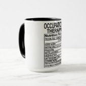 Mug Infos nutritionnelles sur les ergothérapeutes (Devant gauche)