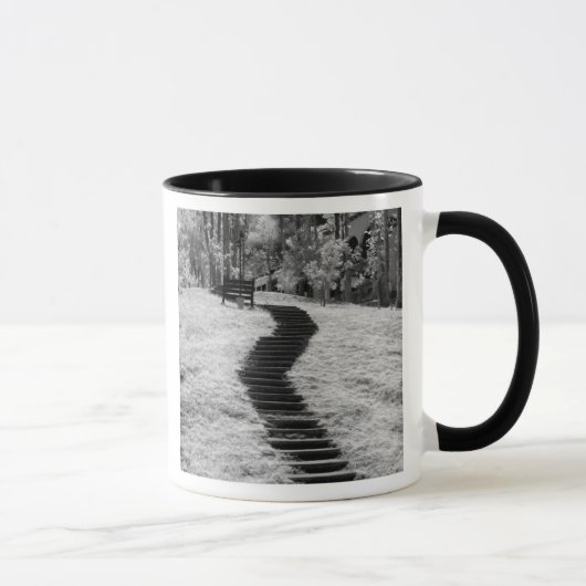 Mug Infrarouge d'arbres bâtiments et sentiers à Las (Droite)