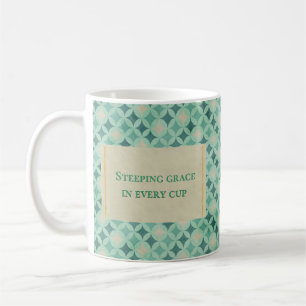 Mug "Infuser la grâce dans chaque tasse" Géométrique s