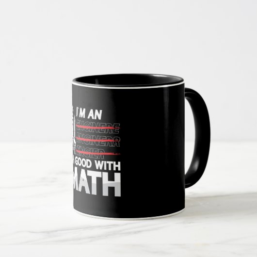 Mug Ingénieur aérospatial Je suis un bon avec Math Spa (Devant droit)