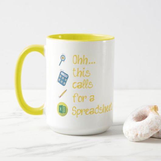 Mug Ingénieur amusant - Ohh ceci appelle une feuille d (Avec donut)