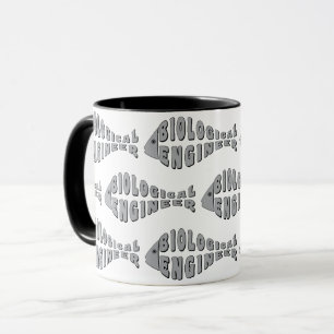 Mug Ingénieur biologiste Poisson gris