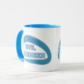 Mug Ingénieur civil bleu (Devant gauche)