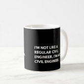 Mug Ingénieur civil Citation drôle (Devant droit)
