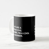 Mug Ingénieur civil Citation drôle (Devant gauche)