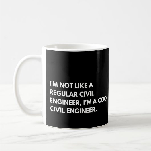 Mug Ingénieur civil Citation drôle (Gauche)