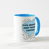 Mug Ingénieur Civil Contours Bleus (Devant droit)