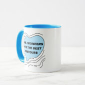 Mug Ingénieur Civil Contours Bleus (Devant gauche)