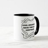 Mug Ingénieur Civil Meilleurs Contours (Devant droit)