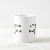 Mug Ingénieur civil Ninja mortel par nuit (Centre)