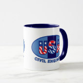 Mug Ingénieur civil patriotique (Devant droit)