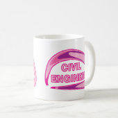 Mug Ingénieur civil rose (Devant droit)