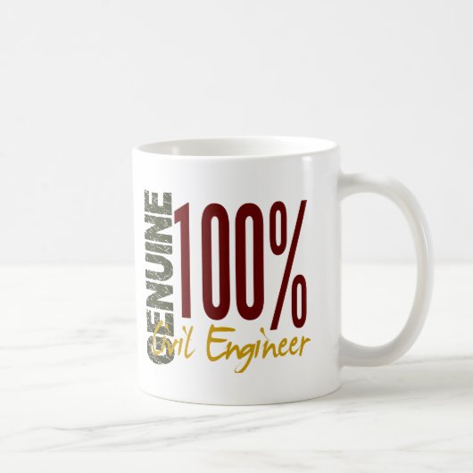 Mug Ingénieur civil véritable (Droite)