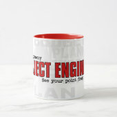 Mug Ingénieur de gestion de projet drôle avec nom (Centre)