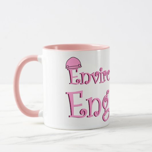 Mug Ingénieur De l'environnement rose (Gauche)