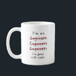 Mug Ingénieur de nouveauté drôle, je suis ingénieur<br><div class="desc">C'est drôle,  je suis une tasse d'ingénieur.
Le texte et la police peuvent être changés selon vos préférences.</div>