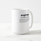 Mug Ingénieur Définition de dictionnaire drôle (Devant droit)