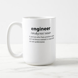 Mug Ingénieur Définition de dictionnaire drôle