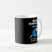 Mug Ingénieur Drôle cadeau pour électrique, Mécanique, (Devant droit)