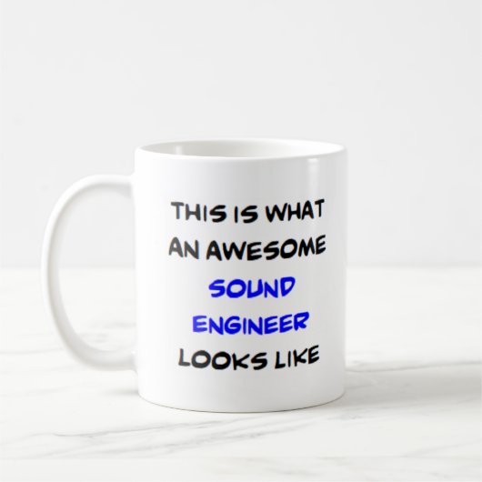Mug ingénieur du son, génial (Gauche)