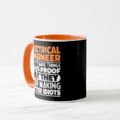 Mug Ingénieur Électrique J'Essaie De Rendre Les Choses (Devant gauche)