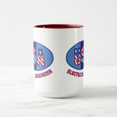 Mug Ingénieur électrique patriotique (Centre)