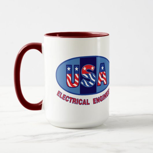 Mug Ingénieur électrique patriotique (Gauche)