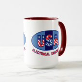 Mug Ingénieur électrique patriotique (Devant droit)