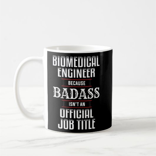 Mug Ingénieur en génie biomédical Badass (Gauche)