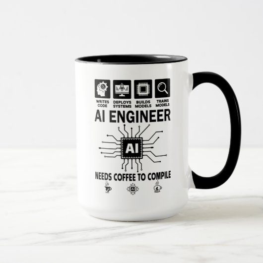 Mug Ingénieur en intelligence artificielle drôle Techn (Droite)
