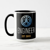 Mug Ingénieur établi, Ingénieur diplômé sur mesure (Gauche)
