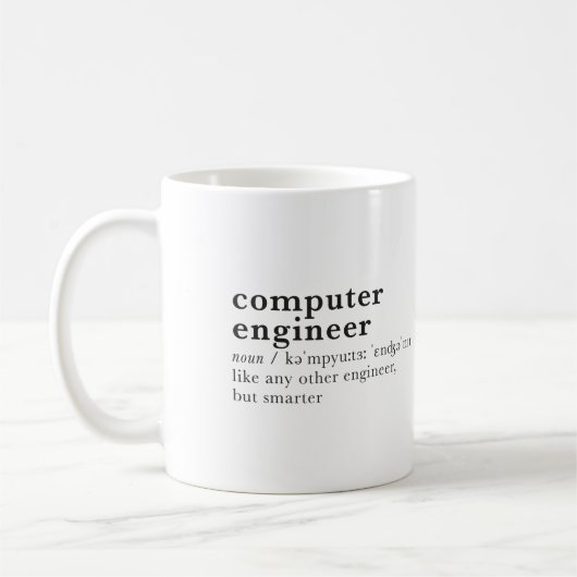 Mug ingénieur informatique. entrée de dictionnaire amu (Gauche)