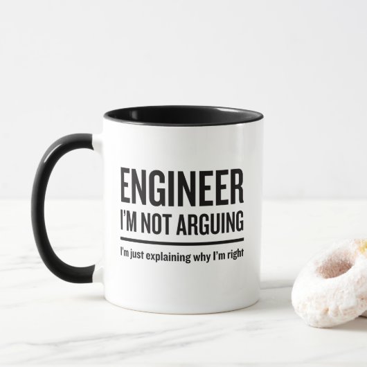 Mug Ingénieur, je ne parle pas (Avec donut)